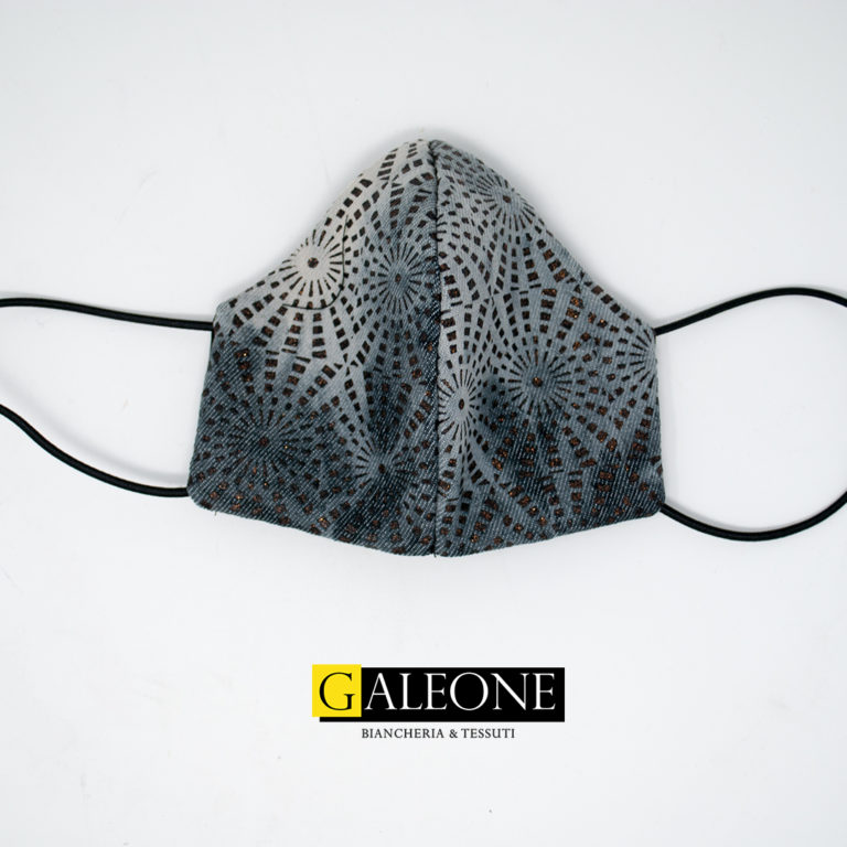 Mascherina protettiva in tessuto Jeans Floccato