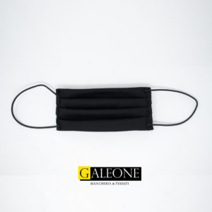 Mascherina riutilizzabile nera lavabile n.3 PZ | No Presidio Medico | Galeone Tessuti
