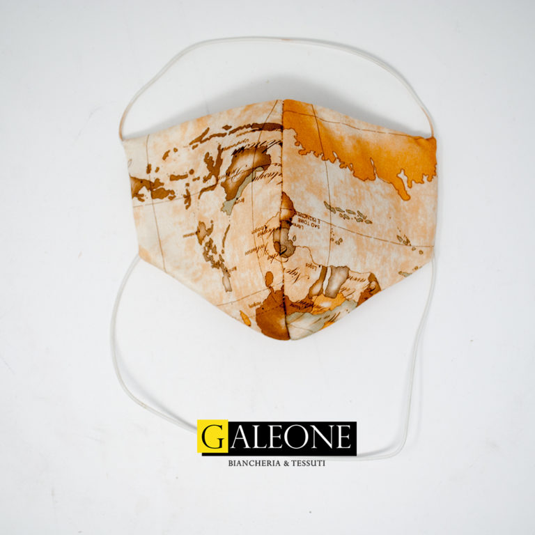 Mascherina Rasatello di cotone fantasia lavabile