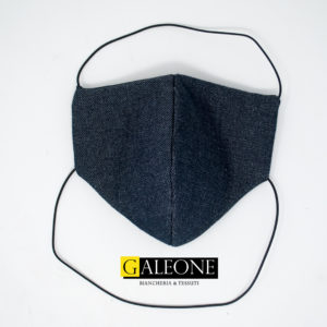Mascherina protettiva Jeans Lamè | Galeone Tessuti